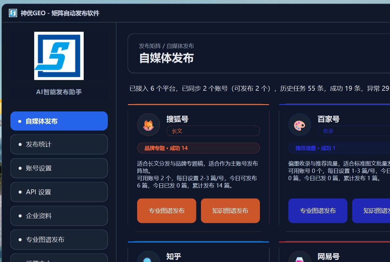 多平台发布界面